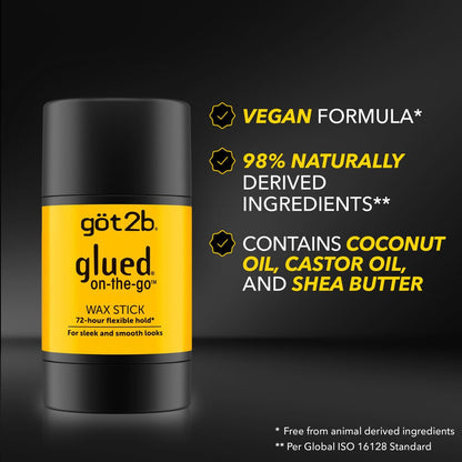 Got2B Glued On-the-Go Wax Stick – Sleek Styles Without Crunch, 1.8 oz