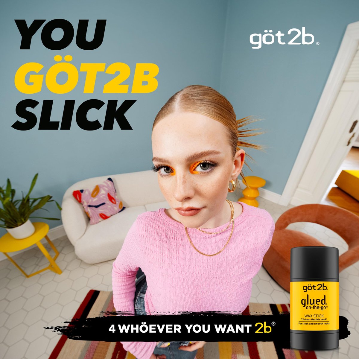 Got2B Glued On-the-Go Wax Stick – Sleek Styles Without Crunch, 1.8 oz - görsel 3