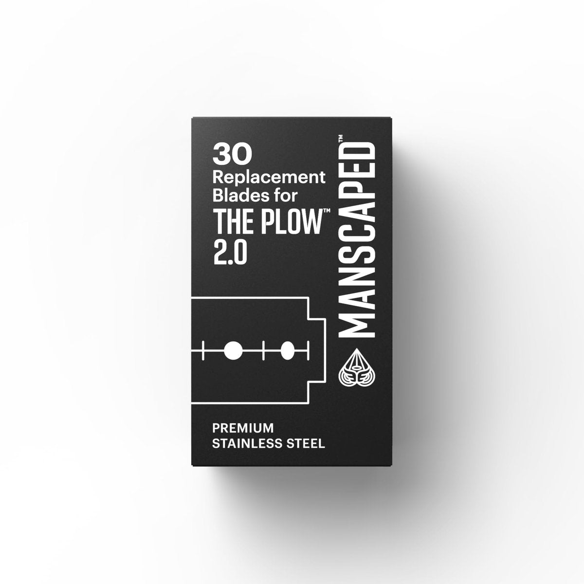 MANSCAPED The Plow 2.0 Razor Blade Refill – 30 Pack Premium Stainless Steel Double-Edge Replacement Blades for Smooth, Irritation-Reducing Shaving Avelisse