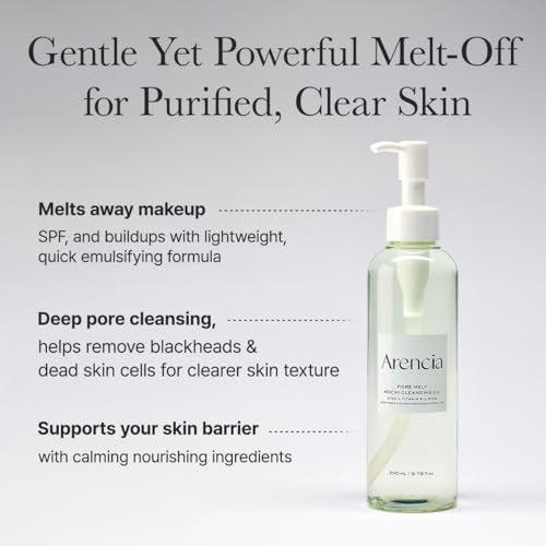 ARENCIA Pore Melt Mochi Makeup-Removing Cleansing Oil – Non-Comedogenic, Rice Amino Acids, Vitamin E, Cica & Ceramide, 6.76 fl oz - görsel 9