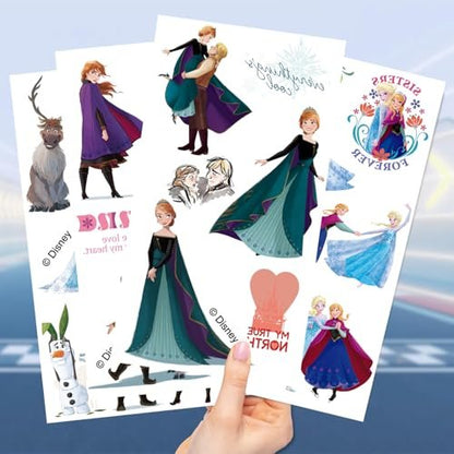 10 Sheets Frozen Temporary Tattoos for Kids - Disney Princess Birthday Party Favors, Cute Cartoon Decoration Sticker Gifts for Teen Girl Boys Home Activity Class Prizes Carnival Christmas Rewards
