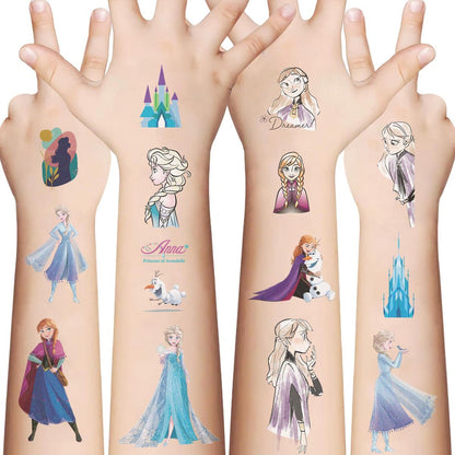 10 Sheets Frozen Temporary Tattoos for Kids - Disney Princess Birthday Party Favors, Cute Cartoon Decoration Sticker Gifts for Teen Girl Boys Home Activity Class Prizes Carnival Christmas Rewards