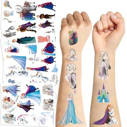 10 Sheets Frozen Temporary Tattoos for Kids - Disney Princess Birthday Party Favors, Cute Cartoon Decoration Sticker Gifts for Teen Girl Boys Home Activity Class Prizes Carnival Christmas Rewards