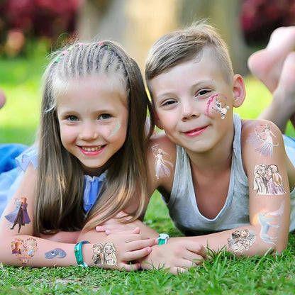 10 Sheets Frozen Temporary Tattoos for Kids - Disney Princess Birthday Party Favors, Cute Cartoon Decoration Sticker Gifts for Teen Girl Boys Home Activity Class Prizes Carnival Christmas Rewards