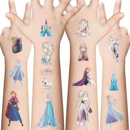 10 Sheets Frozen Temporary Tattoos for Kids - Disney Princess Birthday Party Favors, Cute Cartoon Decoration Sticker Gifts for Teen Girl Boys Home Activity Class Prizes Carnival Christmas Rewards