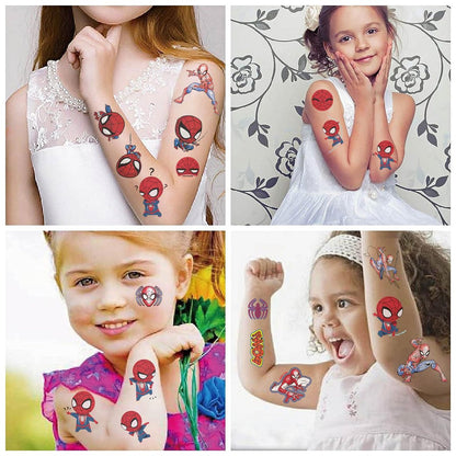 10 Sheets Spiderman Temporary Tattoos for Kids - Cool Birthday Party Favors, Cute Cartoon Decoration Sticker Gifts for Teen Girl Boys Home Activity Class Prizes Carnival Christmas Rewards