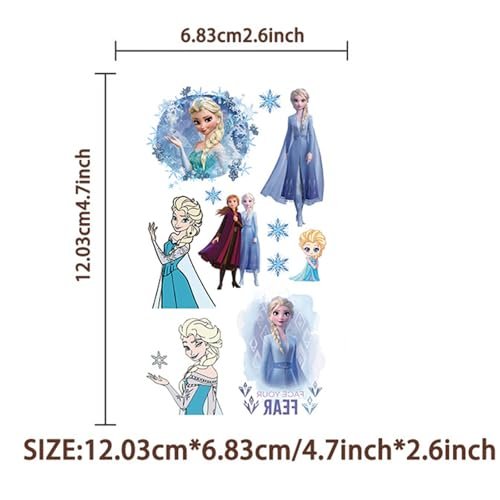 10 Sheets Disney Cartoon Temporary Tattoos for Kids - Princess Birthday Party Favors, Cute Cartoon Decoration Sticker Gifts for Teen Girls Boys Home Activity Class Prizes Carnival Christmas Rewards - görsel 14