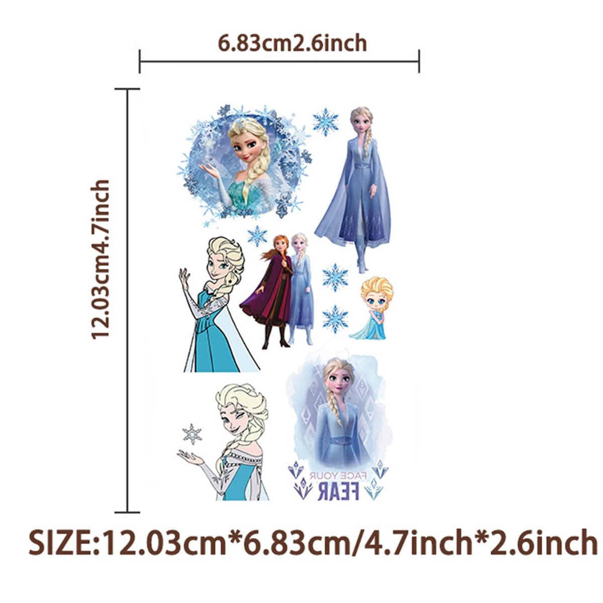 10 Sheets Disney Cartoon Temporary Tattoos for Kids - Princess Birthday Party Favors, Cute Cartoon Decoration Sticker Gifts for Teen Girls Boys Home Activity Class Prizes Carnival Christmas Rewards - görsel 13
