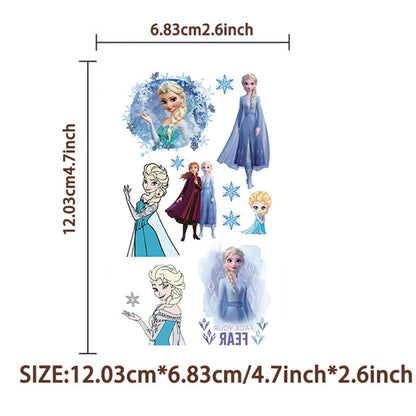 10 Sheets Disney Cartoon Temporary Tattoos for Kids - Princess Birthday Party Favors, Cute Cartoon Decoration Sticker Gifts for Teen Girls Boys Home Activity Class Prizes Carnival Christmas Rewards