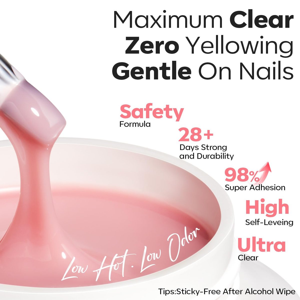 modelones False Nail Gels Builder Nail Gel 3 Colors French Tip – 10-in-One Clear Nude Pink Hard Gel Nail Kit with Dual End Brush, Paper Forms for Extension Apex Building Sculpting LED Cured Avelisse