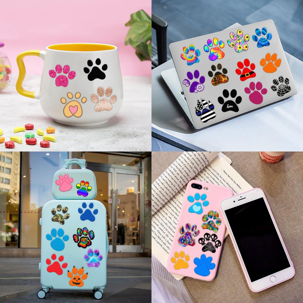 60 PCS Paw Print Temporary Tattoos for Kids - Pre-Cut Dog & Cat Animal Stickers | Perfect Party Favors, Birthday Decorations, Classroom Rewards & Goodie Bag Fillers for Boys & Girls - görsel 11