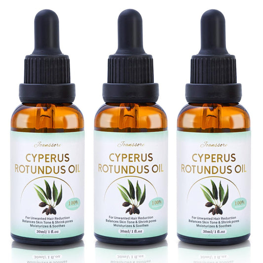 3 Pack Cyperus Rotundus Oil for Hair Removal - Reduce Unwanted Hair Growth Naturally, Moisturizing & Soothing Body Oil for All Skin Types