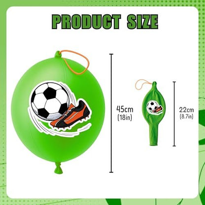 72 PCS Soccer Party Favors – 48 Pre-Cut Temporary Tattoos & 24 Soccer Punch Balloons Themed Birthday Party Decorations Supplies Favors Soccer Team Gifts Goodie Bag Fillers Classroom Rewards