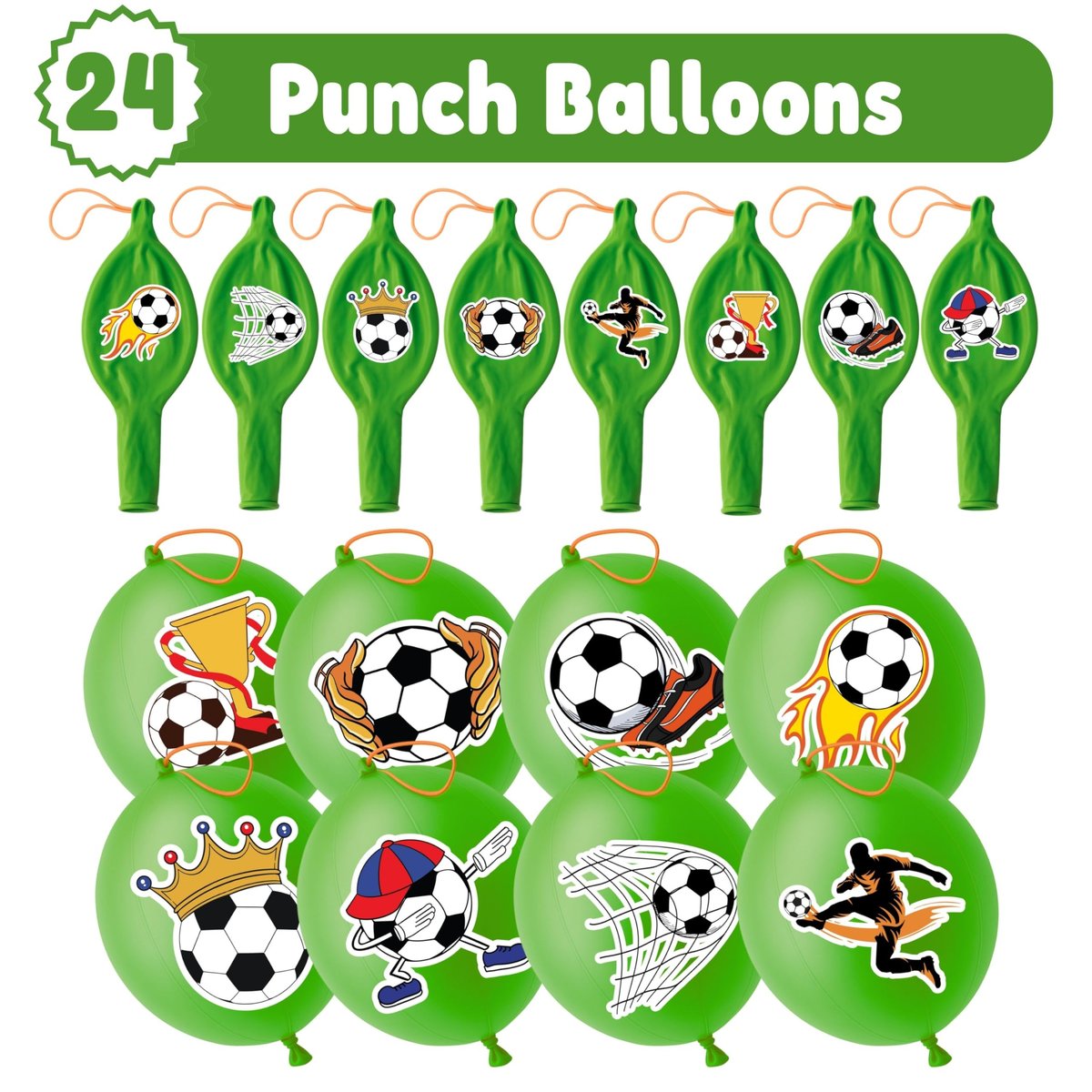 72 PCS Soccer Party Favors – 48 Pre-Cut Temporary Tattoos & 24 Soccer Punch Balloons Themed Birthday Party Decorations Supplies Favors Soccer Team Gifts Goodie Bag Fillers Classroom Rewards - görsel 7
