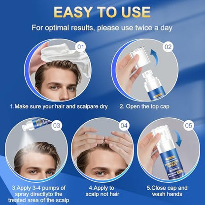 5% Minoxidil Hair Growth Serum for Men & Women | Extra Strength with Biotin | 6-Month Supply (4 Pack, 14 fl oz) | Clinically Proven Hair Regrowth Treatment for Thinning Hair & Beard Growth Avelisse