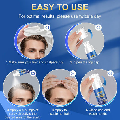 5% Minoxidil Hair Growth Serum for Men & Women | Extra Strength with Biotin | 6-Month Supply (4 Pack, 14 fl oz) | Clinically Proven Hair Regrowth Treatment for Thinning Hair & Beard Growth Avelisse