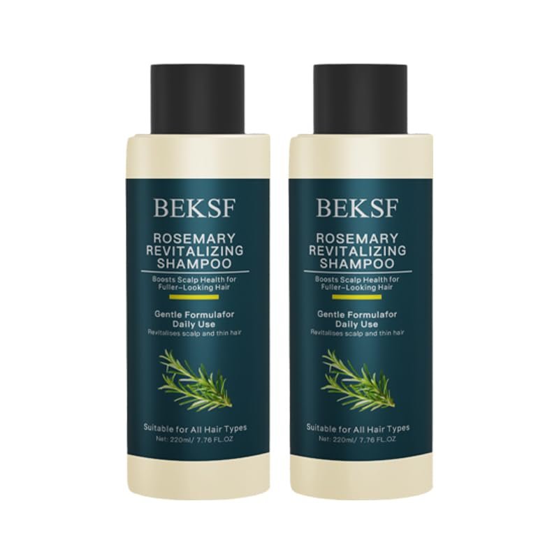 BEKSF Rosemary Shampoo - Sulfate & Paraben-Free for Oily Scalp & Sensitive Skin | 2-Pack Avelisse