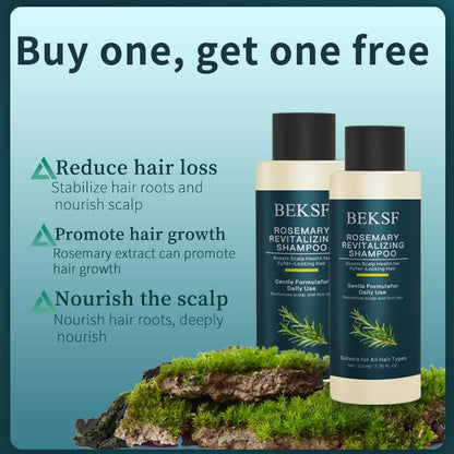 BEKSF Rosemary Shampoo - Sulfate & Paraben-Free for Oily Scalp & Sensitive Skin | 2-Pack Avelisse