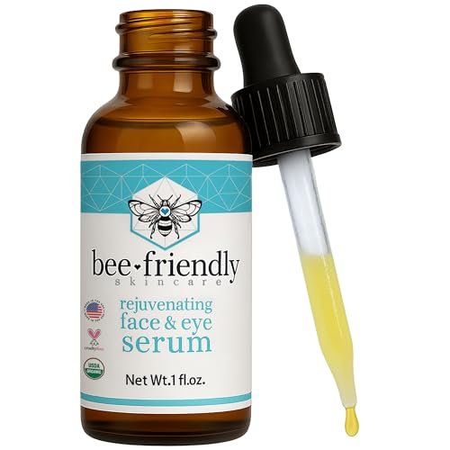 Organic Face & Eye Serum by BeeFriendly – Deep Hydration, Nourishes, Tightens, Firms, and Lifts Facial Skin – USDA Certified & All Natural Serum for Women or Men, 1 oz Avelisse