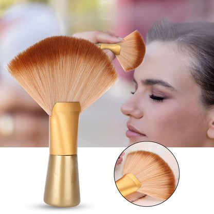 Mrxxjz Professional Powder Brush - Large Body Dual-Use Setting Brush with Soft Nylon Bristles for Spray Tan & Makeup Finishing, Salon-Grade Face/Body Brush