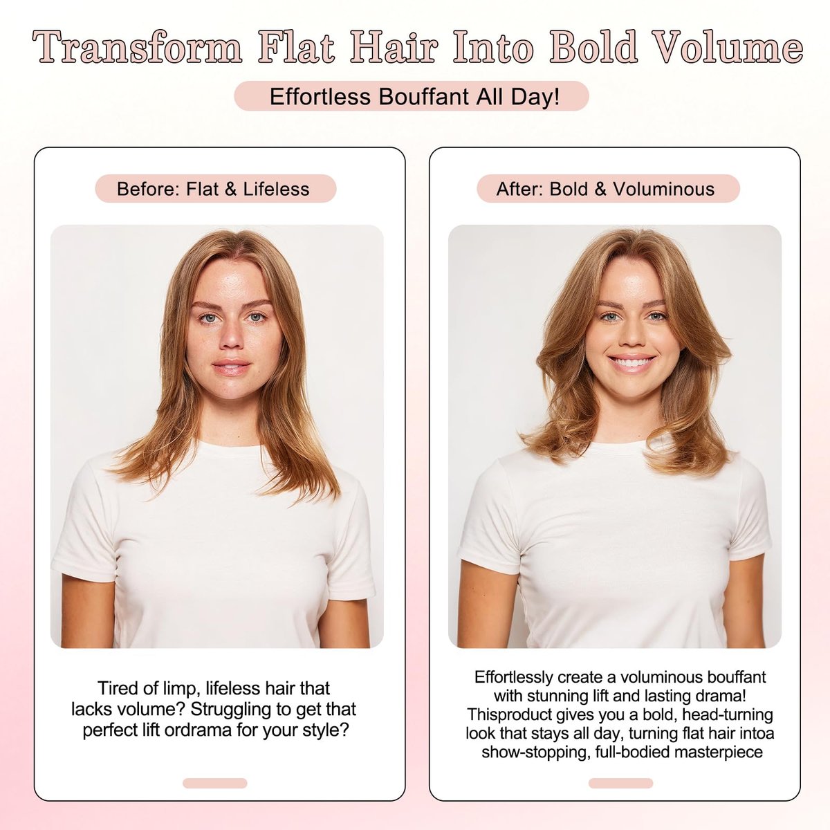 NITOTECA Hair Volume Clip (2pcs) – Volumizing Root Lift Tool for Thin Hair, Fluffy Bangs, Wedding & Daily Styling – Pink - görsel 5