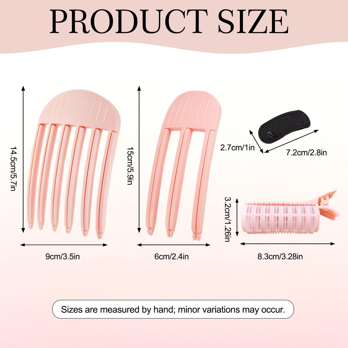 NITOTECA Hair Volume Clip (2pcs) – Volumizing Root Lift Tool for Thin Hair, Fluffy Bangs, Wedding & Daily Styling – Pink - görsel 3