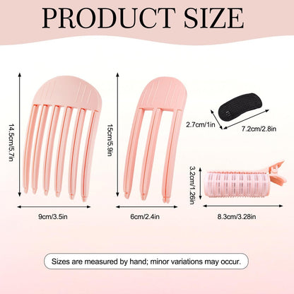 NITOTECA Hair Volume Clip (2pcs) – Volumizing Root Lift Tool for Thin Hair, Fluffy Bangs, Wedding & Daily Styling – Pink