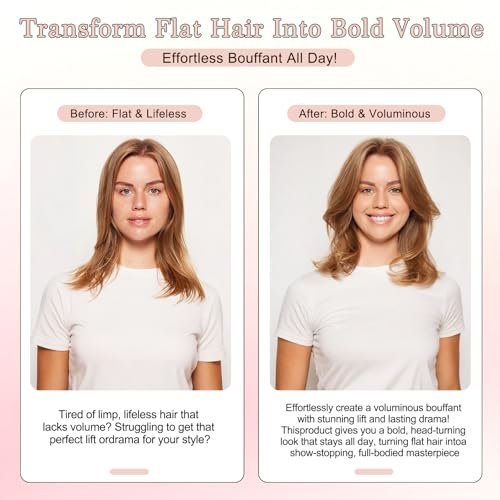 NITOTECA Hair Volume Clip (2pcs) – Volumizing Root Lift Tool for Thin Hair, Fluffy Bangs, Wedding & Daily Styling – Pink - görsel 6