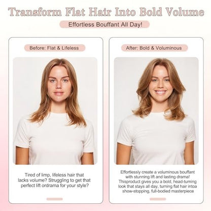 NITOTECA Hair Volume Clip (2pcs) – Volumizing Root Lift Tool for Thin Hair, Fluffy Bangs, Wedding & Daily Styling – Pink