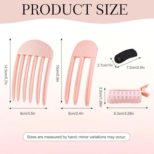 NITOTECA Hair Volume Clip (2pcs) – Volumizing Root Lift Tool for Thin Hair, Fluffy Bangs, Wedding & Daily Styling – Pink - görsel 4
