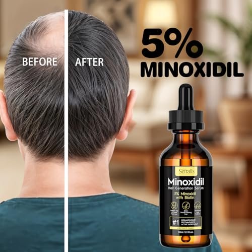 5% Minoxidil Hair Growth Serum for Men and Women - Biotin Hair Serum, Safe Hair Regrowth Treatment, Prevent Scalp Hair Loss, 60ml / 2.11 fl.oz - görsel 11