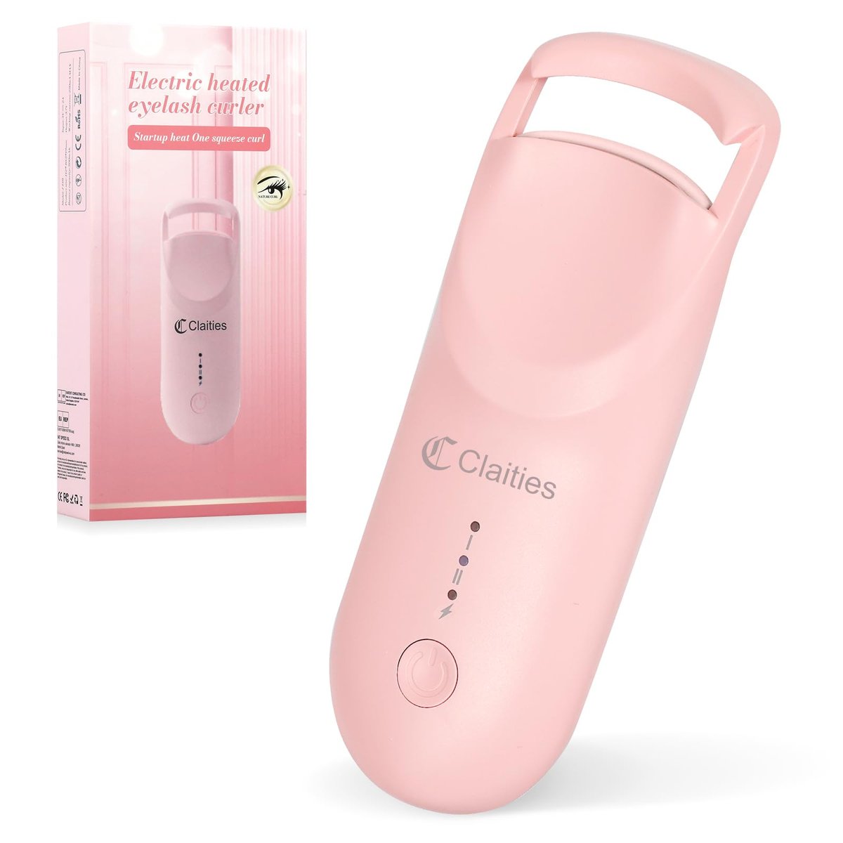 Heated Eyelash Curler - 10s Heat, 3s Curl, Mini Burn-Proof Design with Heat Sensitive Silicone Pad, 24H Hold Dual-Temp Control & Type-C Recharge - görsel 1