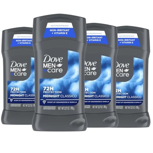 Dove Men+Care Antiperspirant Deodorant Midnight Classico, 2.7 oz (Pack of 4) – 72-Hour Sweat & Odor Protection Avelisse