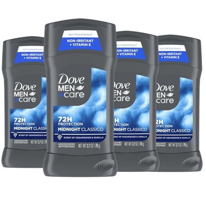 Dove Men+Care Antiperspirant Deodorant Midnight Classico, 2.7 oz (Pack of 4) – 72-Hour Sweat & Odor Protection Avelisse