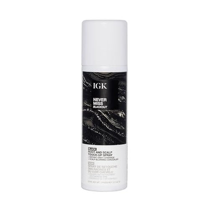 IGK Never Miss Root and Scalp Touch-Up Spray for Gray Coverage – Black Hair Color, Sweat-Resistant, Waterproof, Natural-Looking Root Concealer, 2.0 oz Avelisse