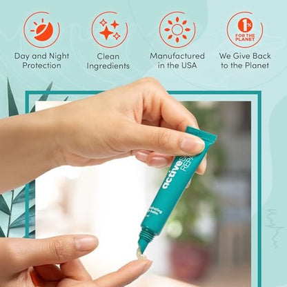 Active Skin Repair Hydrating Lip Balm for Dry Lips, EWG Certified Long-Lasting Moisturizing Lip Balm with Hyaluronic Acid, Peptides, and Ceramides, 10 ml Avelisse