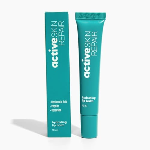 Active Skin Repair Hydrating Lip Balm for Dry Lips, EWG Certified Long-Lasting Moisturizing Lip Balm with Hyaluronic Acid, Peptides, and Ceramides, 10 ml Avelisse