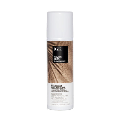 IGK NEVER MISS Root & Scalp Touch-Up Spray - Dark Blonde | Temporary Gray Coverage for Roots & Thinning Hair | Waterproof, Sweat-Resistant, Non-Flaking | With Biotin, Rosemary & Squalane | 2oz Avelisse
