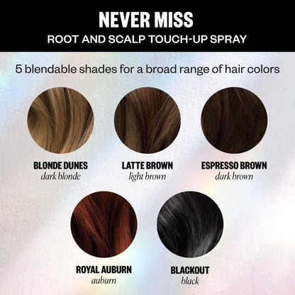 IGK NEVER MISS Root & Scalp Touch-Up Spray - Dark Blonde | Temporary Gray Coverage for Roots & Thinning Hair | Waterproof, Sweat-Resistant, Non-Flaking | With Biotin, Rosemary & Squalane | 2oz Avelisse