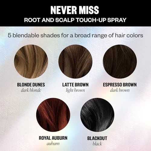 IGK NEVER MISS Root & Scalp Touch-Up Spray - Dark Blonde | Temporary Gray Coverage for Roots & Thinning Hair | Waterproof, Sweat-Resistant, Non-Flaking | With Biotin, Rosemary & Squalane | 2oz Avelisse