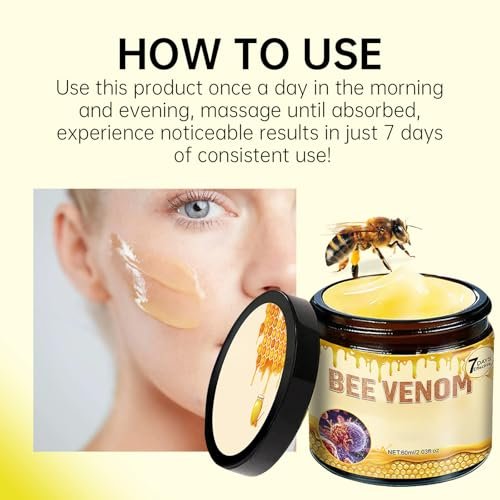 Bee Venom Skin Cream (2-Pack) – Natural Anti-Aging Face Moisturizer for Daily Skincare Avelisse