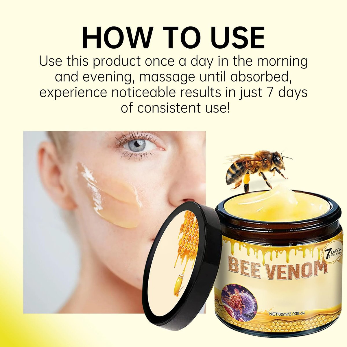 Bee Venom Skin Cream (2-Pack) – Natural Anti-Aging Face Moisturizer for Daily Skincare Avelisse