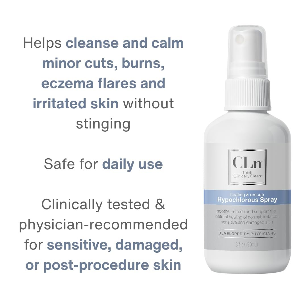 CLn Hypochlorous Spray - Daily Cleansing Spray for Minor Skin Cuts and Lacerations, 3 fl. oz. - görsel 9