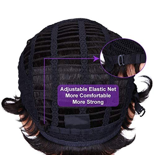 Nigteye Short Pixie Wigs for Black Women - Natural Black Curly Pixie Cut Wig Synthetic Hair - görsel 12