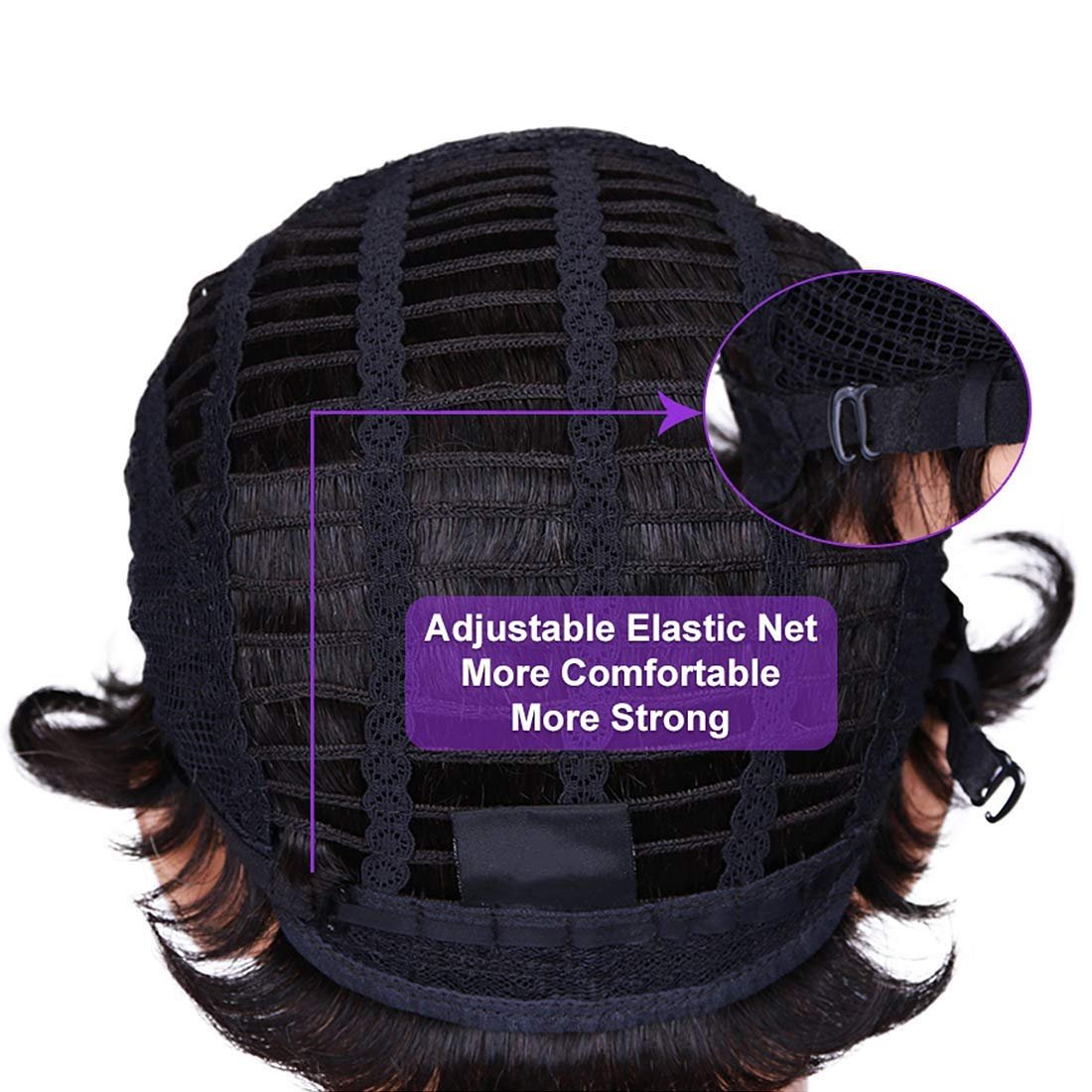 Nigteye Short Pixie Wigs for Black Women - Natural Black Curly Pixie Cut Wig Synthetic Hair - görsel 11