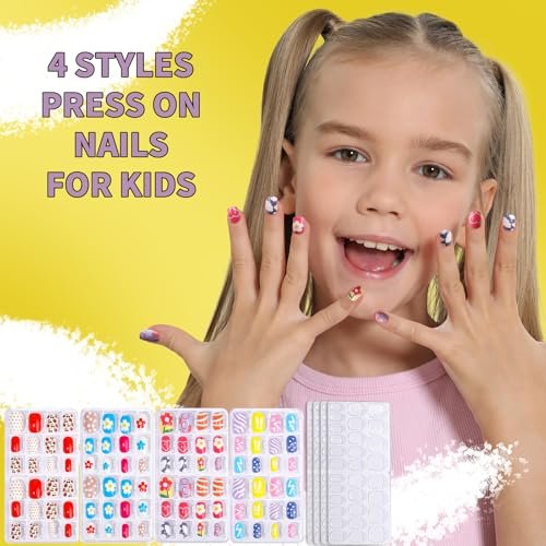 FANDAMEI Nail Kit for Girls - Complete Press on Nails, Nail Polish & Art Set for Teens (Multicolor) Avelisse