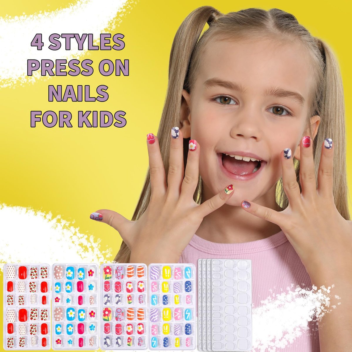 FANDAMEI Nail Kit for Girls - Complete Press on Nails, Nail Polish & Art Set for Teens (Multicolor) Avelisse