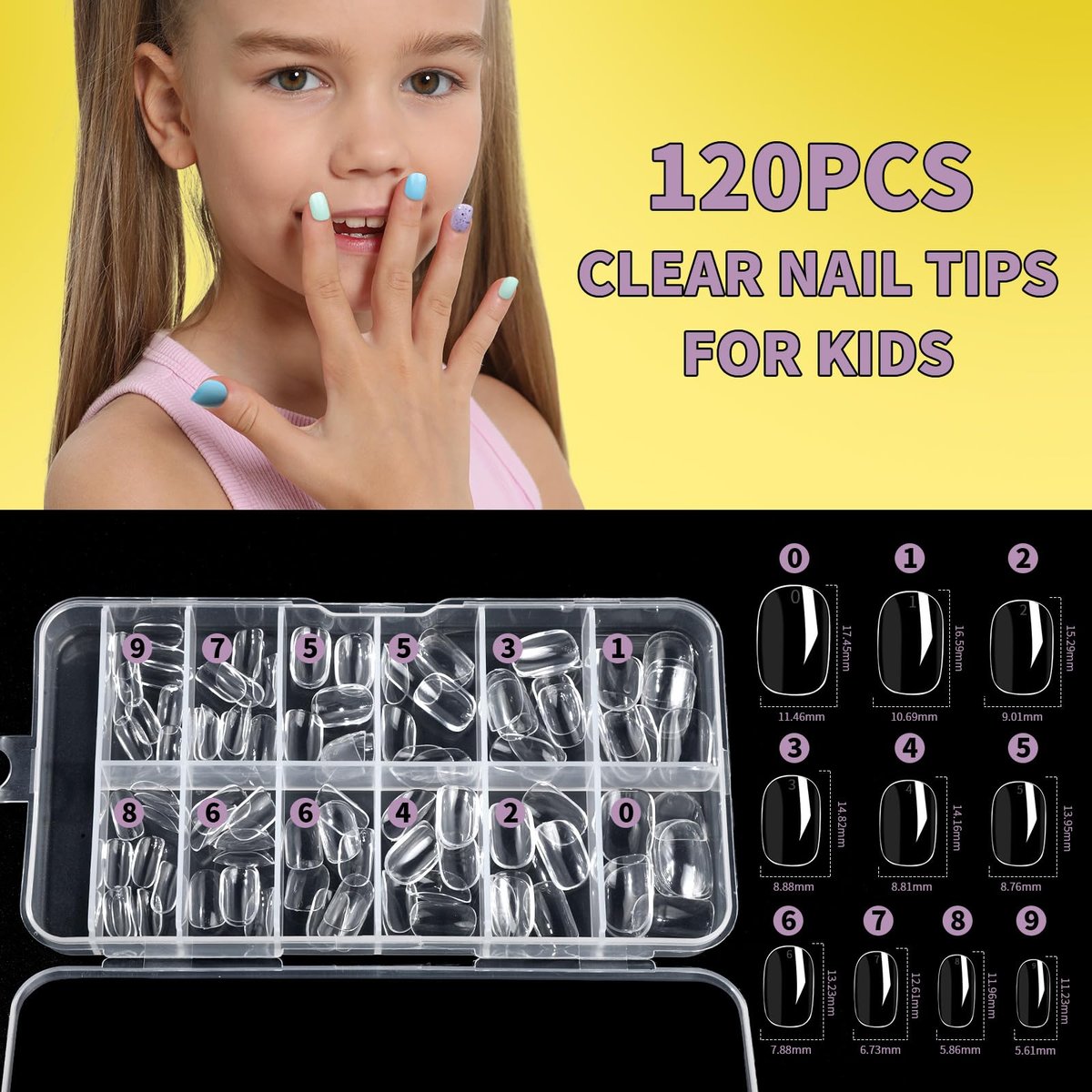FANDAMEI Nail Kit for Girls - Complete Press on Nails, Nail Polish & Art Set for Teens (Multicolor) Avelisse