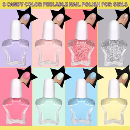 FANDAMEI Nail Kit for Girls - Complete Press on Nails, Nail Polish & Art Set for Teens (Multicolor) Avelisse