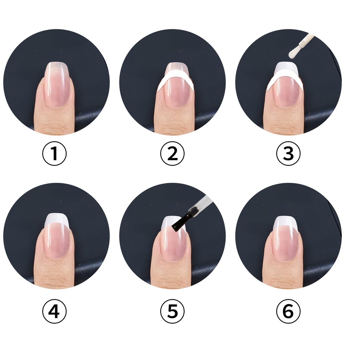 Moon Shape French Manicure Stickers - 24 Sheets Self-Adhesive Nail Art Stencils & Smile Line Guides for Women and Girls (Over 1000 Pieces) - görsel 5